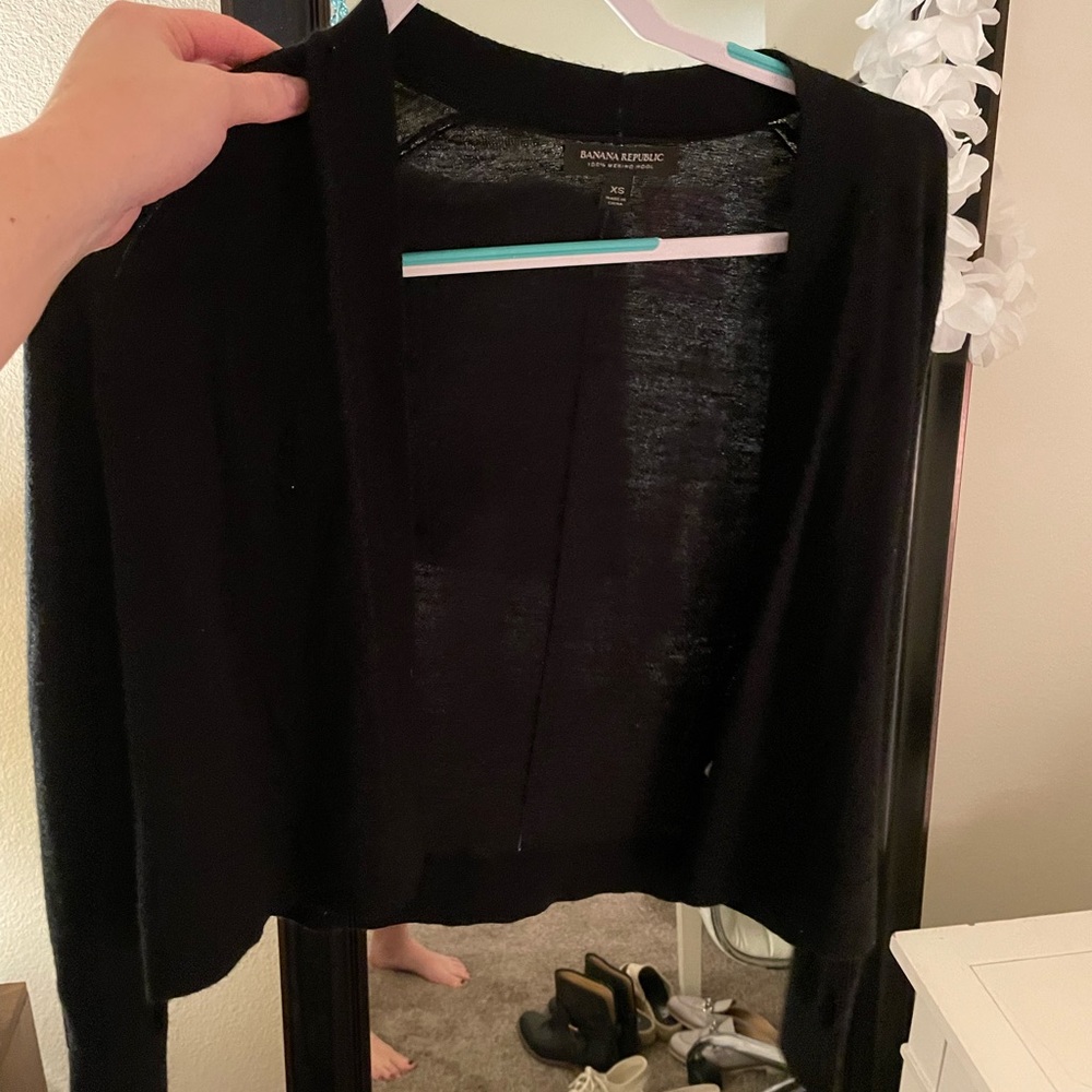XS black banana republic cardigan